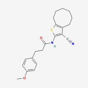 N-(3-cyano-4,5,6,7,8,9-hexahydrocycloocta[b]thiophen-2-yl)-3-(4-methoxyphenyl)propanamide