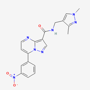 N-[(1,3-dimethyl-1H-pyrazol-4-yl)methyl]-7-(3-nitrophenyl)pyrazolo[1,5-a]pyrimidine-3-carboxamide