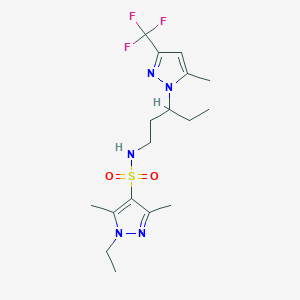 1-ethyl-3,5-dimethyl-N-{3-[5-methyl-3-(trifluoromethyl)-1H-pyrazol-1-yl]pentyl}-1H-pyrazole-4-sulfonamide