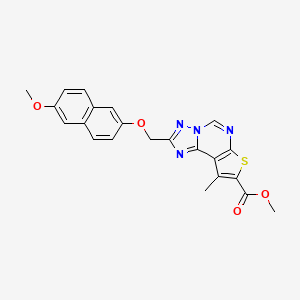 Methyl 2-{[(6-methoxynaphthalen-2-yl)oxy]methyl}-9-methylthieno[3,2-e][1,2,4]triazolo[1,5-c]pyrimidine-8-carboxylate