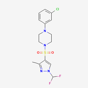 1-(3-chlorophenyl)-4-{[1-(difluoromethyl)-3-methyl-1H-pyrazol-4-yl]sulfonyl}piperazine