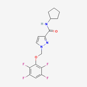 N-cyclopentyl-1-[(2,3,5,6-tetrafluorophenoxy)methyl]-1H-pyrazole-3-carboxamide