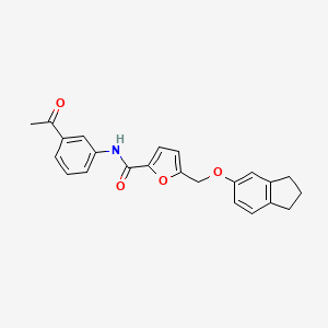 molecular formula C23H21NO4 B10952363 N-(3-acetylphenyl)-5-[(2,3-dihydro-1H-inden-5-yloxy)methyl]furan-2-carboxamide 