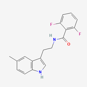 molecular formula C18H16F2N2O B10952408 2,6-difluoro-N-[2-(5-methyl-1H-indol-3-yl)ethyl]benzamide 