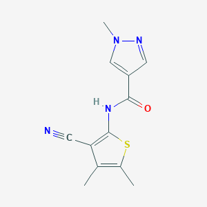 N-(3-cyano-4,5-dimethylthiophen-2-yl)-1-methyl-1H-pyrazole-4-carboxamide