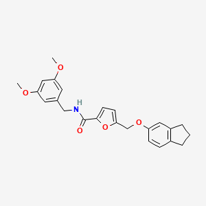 5-[(2,3-dihydro-1H-inden-5-yloxy)methyl]-N-(3,5-dimethoxybenzyl)furan-2-carboxamide