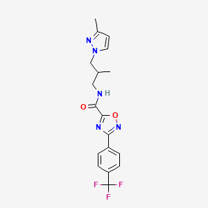 N-[2-methyl-3-(3-methyl-1H-pyrazol-1-yl)propyl]-3-[4-(trifluoromethyl)phenyl]-1,2,4-oxadiazole-5-carboxamide