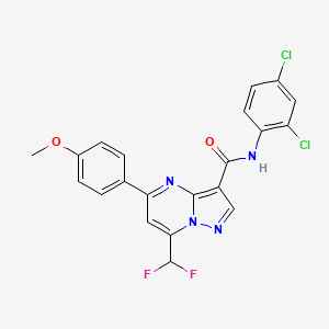 N-(2,4-dichlorophenyl)-7-(difluoromethyl)-5-(4-methoxyphenyl)pyrazolo[1,5-a]pyrimidine-3-carboxamide