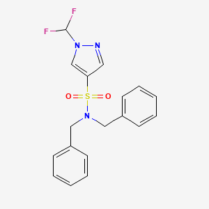 N,N-dibenzyl-1-(difluoromethyl)-1H-pyrazole-4-sulfonamide