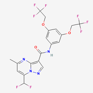 N-[3,5-bis(2,2,2-trifluoroethoxy)phenyl]-7-(difluoromethyl)-5-methylpyrazolo[1,5-a]pyrimidine-3-carboxamide