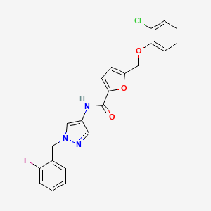 5-[(2-chlorophenoxy)methyl]-N-[1-(2-fluorobenzyl)-1H-pyrazol-4-yl]furan-2-carboxamide