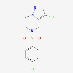 4-chloro-N-[(4-chloro-1-methyl-1H-pyrazol-5-yl)methyl]-N-methylbenzenesulfonamide