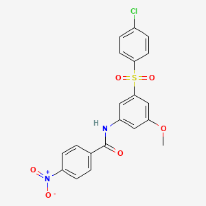 N-{3-[(4-chlorophenyl)sulfonyl]-5-methoxyphenyl}-4-nitrobenzamide