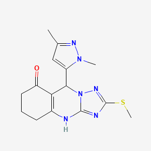 9-(1,3-dimethyl-1H-pyrazol-5-yl)-2-(methylsulfanyl)-5,6,7,9-tetrahydro[1,2,4]triazolo[5,1-b]quinazolin-8(4H)-one