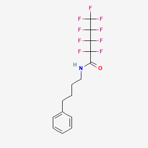 molecular formula C15H14F9NO B10952545 2,2,3,3,4,4,5,5,5-nonafluoro-N-(4-phenylbutyl)pentanamide 