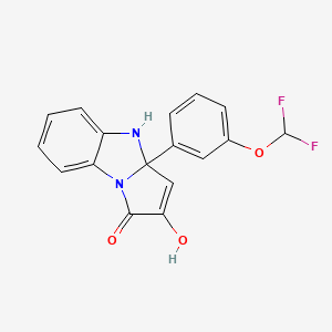 molecular formula C17H12F2N2O3 B10952582 3a-[3-(difluoromethoxy)phenyl]-2-hydroxy-3a,4-dihydro-1H-pyrrolo[1,2-a]benzimidazol-1-one 