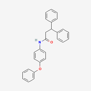 molecular formula C27H23NO2 B10952586 N-(4-Phenoxyphenyl)-3,3-diphenylpropanamide 