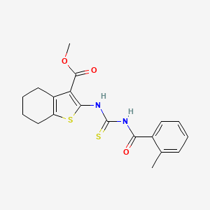 molecular formula C19H20N2O3S2 B10952631 Methyl 2-({[(2-methylphenyl)carbonyl]carbamothioyl}amino)-4,5,6,7-tetrahydro-1-benzothiophene-3-carboxylate 