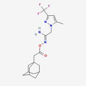 (1Z)-N'-[(1-Adamantylacetyl)oxy]-2-[5-methyl-3-(trifluoromethyl)-1H-pyrazol-1-YL]ethanimidamide