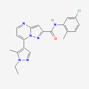 N-(5-chloro-2-methylphenyl)-7-(1-ethyl-5-methyl-1H-pyrazol-4-yl)pyrazolo[1,5-a]pyrimidine-2-carboxamide