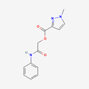 molecular formula C13H13N3O3 B10952643 1-Methyl-1H-pyrazole-3-carboxylic acid phenylcarbamoylmethyl ester 