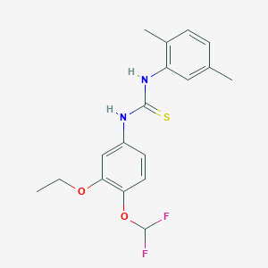 molecular formula C18H20F2N2O2S B10952662 1-[4-(Difluoromethoxy)-3-ethoxyphenyl]-3-(2,5-dimethylphenyl)thiourea 