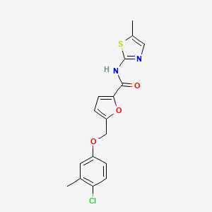 5-[(4-chloro-3-methylphenoxy)methyl]-N-(5-methyl-1,3-thiazol-2-yl)furan-2-carboxamide