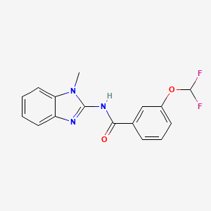 molecular formula C16H13F2N3O2 B10952674 3-(difluoromethoxy)-N-(1-methyl-1H-benzimidazol-2-yl)benzamide 