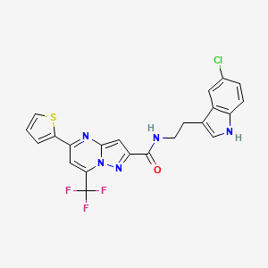 N-[2-(5-chloro-1H-indol-3-yl)ethyl]-5-(thiophen-2-yl)-7-(trifluoromethyl)pyrazolo[1,5-a]pyrimidine-2-carboxamide