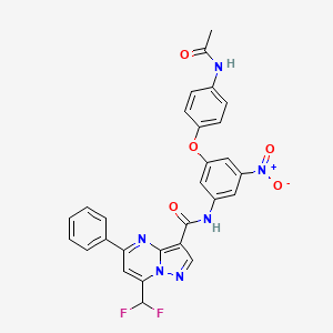 N-{3-[4-(acetylamino)phenoxy]-5-nitrophenyl}-7-(difluoromethyl)-5-phenylpyrazolo[1,5-a]pyrimidine-3-carboxamide