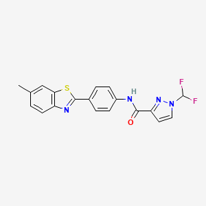 1-(difluoromethyl)-N-[4-(6-methyl-1,3-benzothiazol-2-yl)phenyl]-1H-pyrazole-3-carboxamide