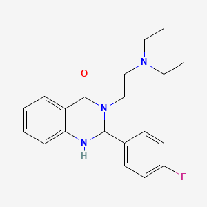 molecular formula C20H24FN3O B10952743 3-(2-Diethylaminoethyl)-2-(4-fluorophenyl)-1,2-dihydroquinazolin-4-one 