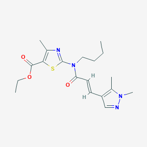 ethyl 2-{butyl[(2E)-3-(1,5-dimethyl-1H-pyrazol-4-yl)prop-2-enoyl]amino}-4-methyl-1,3-thiazole-5-carboxylate