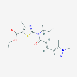 ethyl 2-{butan-2-yl[(2E)-3-(1,5-dimethyl-1H-pyrazol-4-yl)prop-2-enoyl]amino}-4-methyl-1,3-thiazole-5-carboxylate