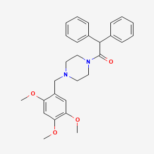 2,2-Diphenyl-1-[4-(2,4,5-trimethoxybenzyl)piperazin-1-yl]ethanone