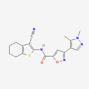 N-(3-cyano-4,5,6,7-tetrahydro-1-benzothiophen-2-yl)-3-(1,5-dimethyl-1H-pyrazol-4-yl)-1,2-oxazole-5-carboxamide