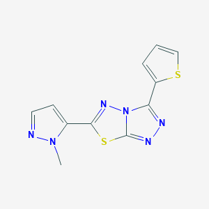 6-(1-methyl-1H-pyrazol-5-yl)-3-(thiophen-2-yl)[1,2,4]triazolo[3,4-b][1,3,4]thiadiazole