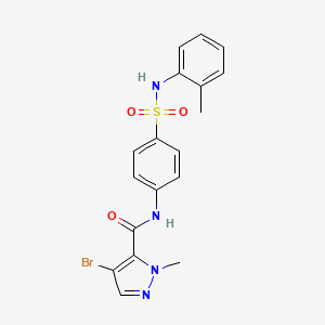 4-bromo-1-methyl-N-{4-[(2-methylphenyl)sulfamoyl]phenyl}-1H-pyrazole-5-carboxamide