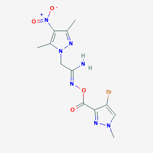 (1Z)-N'-{[(4-bromo-1-methyl-1H-pyrazol-3-yl)carbonyl]oxy}-2-(3,5-dimethyl-4-nitro-1H-pyrazol-1-yl)ethanimidamide