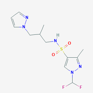 1-(difluoromethyl)-3-methyl-N-[2-methyl-3-(1H-pyrazol-1-yl)propyl]-1H-pyrazole-4-sulfonamide