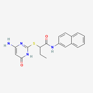 2-[(6-amino-4-oxo-1H-pyrimidin-2-yl)sulfanyl]-N-naphthalen-2-ylbutanamide