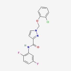 molecular formula C17H12ClF2N3O2 B10953021 1-[(2-chlorophenoxy)methyl]-N-(2,5-difluorophenyl)-1H-pyrazole-3-carboxamide 