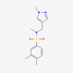 N,3,4-trimethyl-N-[(1-methyl-1H-pyrazol-4-yl)methyl]benzenesulfonamide