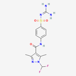 N-[4-(carbamimidoylsulfamoyl)phenyl]-1-(difluoromethyl)-3,5-dimethyl-1H-pyrazole-4-carboxamide