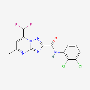 molecular formula C14H9Cl2F2N5O B10953047 N-(2,3-dichlorophenyl)-7-(difluoromethyl)-5-methyl[1,2,4]triazolo[1,5-a]pyrimidine-2-carboxamide 