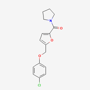 {5-[(4-Chlorophenoxy)methyl]furan-2-yl}(pyrrolidin-1-yl)methanone