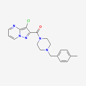 (3-Chloropyrazolo[1,5-a]pyrimidin-2-yl)[4-(4-methylbenzyl)piperazino]methanone