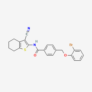 4-[(2-bromophenoxy)methyl]-N-(3-cyano-4,5,6,7-tetrahydro-1-benzothiophen-2-yl)benzamide