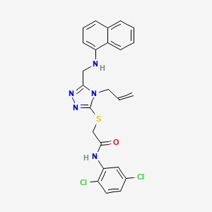 molecular formula C24H21Cl2N5OS B10953169 N-(2,5-dichlorophenyl)-2-({5-[(naphthalen-1-ylamino)methyl]-4-(prop-2-en-1-yl)-4H-1,2,4-triazol-3-yl}sulfanyl)acetamide 