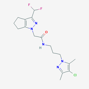 N-[3-(4-chloro-3,5-dimethyl-1H-pyrazol-1-yl)propyl]-2-[3-(difluoromethyl)-5,6-dihydrocyclopenta[c]pyrazol-1(4H)-yl]acetamide